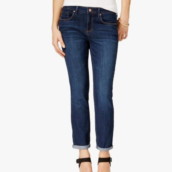 Jessica Simpson Denim - Jessica Simpson Women's Forever Roll Cuff Skinny Crop to Ankle Jean, Royal/Royal